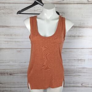 Madewell Burnt Orange Slub Knit loose Sleeveless Tanktop Sz Small